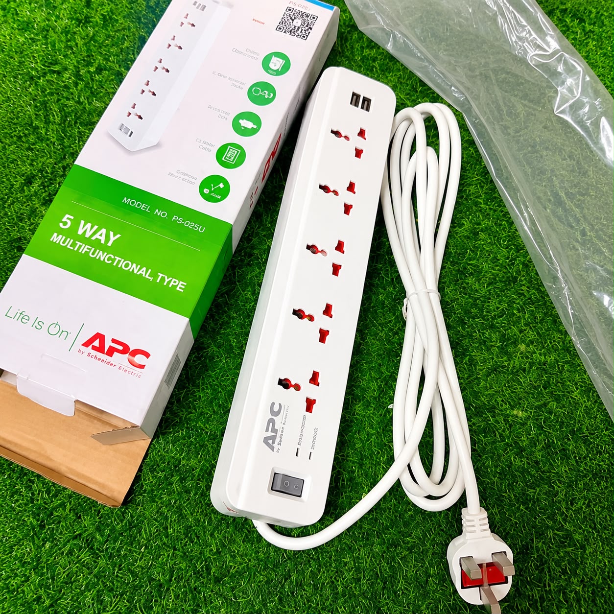 AC Power Extension Socket 5-Way Multifunctional Type – Durable
